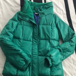 Zara green puffer jacket